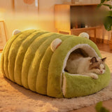 Cat House Warm Plush Dog Beds for Small Dogs Enclosed Pet Bed for Cats Dogs Removable Washable Kitten Nest