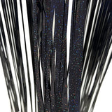 Popxstar Black Laser Foil Tinsel Wedding Decoration Birthday Party Decorations Backdrop Decoration Mariage Halloween Party Backdrop