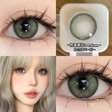 Popxstar 1 Pair/2pcs Lenses Blue Series Beauty Contact Lenses for Eyes Comestics Natural Pupil Eye Color Lens Myopia Brown Lenses