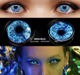 Popxstar 1pair Halloween Cosplay Color Contacts Lenses For Eyes Blue Black Colored Lens Anime Yearly Beauty Makeup Contacts Lens