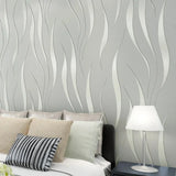 Popxstar  Modern Luxury Geometry Wallpaper 3D Embossing Silver Grey Non-woven Wallpaper Living Room Bedroom TV Background Loft Wall Decor