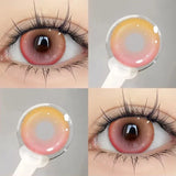 2PCS Cosplay Anime Colored Contact Lenses for Eyes Green Pupils Pink Lenses Beauty Halloween Cosmetics Lenses