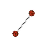 Popxstar piercing women 16mm Stainless Steel Shiny Rhinestones Tongue Nails Piercing Body Studs Piercing Tongue Rings Body Jewelry for Hot Women Girls