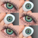 Popxstar  2pcs Color Brown Contact Lenses for Eyes Fashion Natural Gray Softlens Eye Makeup Contacts Yearly Cosmetic Color Lens