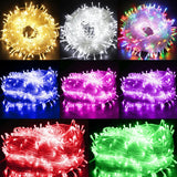 Popxstar 10-100M LED String Fairy Lights Indoor Outdoor Wedding Garland Light  Waterproof Christmas Party Decoration EU/UK/US/AU Plug