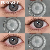2pcs IKEREL Series Color Contact Lenses for Eyes Fashion Beautiful Lenses Eye Makeup Brown Color Lens Gray Pupil Yearly