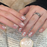 1pcs TC Highlight Flash Whitening Translucent Nail Art 2026 Fine Gold Powder Snowfall Glass Bead Cat Eye Gel Nail Polish