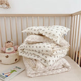 Popxstar Baby Camellia Rose Print Muslin Blanket Quilt for Summer Infant Floral Muslin Comforter Napping Cover for Baby Bedding Quilts