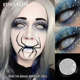 Popxstar  Cosplay White Contact Lenses for Eyes Anime Role Playing Lens Halloween Cosplay Black Contacts Yearly Cosmetics Pupils