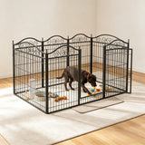 Heavy Duty Metal Dog Playpen Foldable 8 Panels Pet Animal Dog Kennel Pen Fence with Gate for Indoor Outdoor