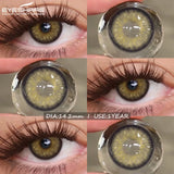Natural Brown Eyes Contacts Color Contact Lenses Gray Lenses Cosmetic Green Eyes Lenses Yearly Blue Makeup Contact Lens