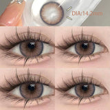 2pcs Yearly Blue Anime Color Contact Lenses with Diopter Myopic Students Natural Lenses Beautiful Fashion Ladies Free Shipping