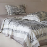Luxury 100% Lyocell Floral Pattern Summer Blanket Set or 1Pcs Natural Eucalypthus Fabric Cooling Quilt Silk Filling Comforter