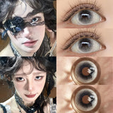 1 Pair New Crazy White Cosplay Lenses Contact Lenses Anime Black Eyes Soft Lenses Halloween Party Contacts Fast Shipping