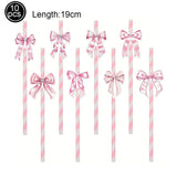 Popxstar  5pcs Bow Balloon Birthday Decorations Bow Tie Pink Balloon Bow Balloon Wedding Bride Shower Birthday Girl Decoration Bow Balloon