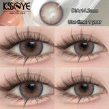 Popxstar 2Pcs Blue Color Contact Lenses with Myopia Diopter High Quality Eye Contacts Beauty Pupil Makeup Yearly Use Fast Shipping