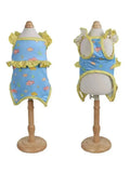 Fish Print Ruffle Trim Pet Bikini Swimsuit Cooling Sun Protection Summer Outdoor Beach For Small Medium Dogs Cats Puppies