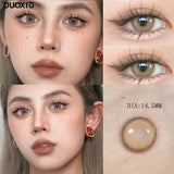 Popxstar  1Pair Colored Beauty pupils Makeup Lenses  High Quality Myopia Eyes Black Eye Grey Contact Lenses 1 Yearly Fast Shipping