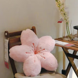 Popxstar Ins Pink Cherry Petals Pillow Girl Bedroom Living Room Decor Bay Window Floor Seat Cushion Plush Tatami Cherry Blossom Cushion