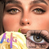 Natural Halo Shimmer Contact Lenses - Gray Brown Green Blue, Brighten Eye Look for Dating, Gathering & Daily Makeup