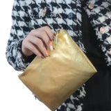 Popxstar PU Leather Zipper Storage Bag Multifunctional Outdoor Portable Coin Key Organizer Card Holder Silver Coin Purse Wallet Travel
