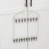 18 Clips Socks Drying Rack Large Capacity Stainless Steel Multi-clip Sock Drying Hanger Space Saving Windproof