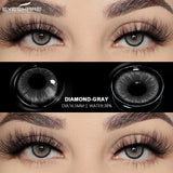 Natural Gray Contacts Colored Contact Lenses Soft Beautiful Pupil Blue Eye Contacts Yearly Colorful Lenses 2pcs/Pair