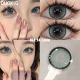 Popxstar  1Pair New Color Contact Lens Korea Pupils Nature High Quality Myopic Gray Lens Blue  Eyes - 0.00 to- 8.00 Diopter Lenses