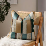 Luxury Geometric Pillow Covers High Precision Piping Edge Decorative Cushion Case Jacquard 45x45cm Square Throw Pillow Cover
