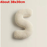 Popxstar  Ins 26 English Letters Plush Throw Pillow Soft Stuffed Kids Toys Dolls Sofa Cushion Room Decor Shooting Props for Children Gifts