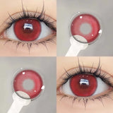 Popxstar  1Pair Contact Lens eye Colored Purple Pupil Blue Lenses Large Diameter DIA:14.5 Prescription Myopia Degree -0.00 to -8.00