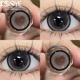 Popxstar  1 Pair Hot Sales Colored Contact Lenses with Diopter Myopia Eyes Natural Soft Contacts Lens Beauty Puppiletes  Yearly