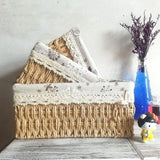 Popxstar burr basket idea Woven Storage Baskets Organizers Kitchen Sundries Storage Baskets Cosmetics Snack Storage Box Desktop Organizer Container
