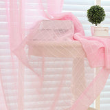 Popxstar Pink Short Sheer Tulle Curtain Semi-Blackout Kitchen Cabinet Coffee Rod Pocket Pleat Curtains Door Window Screens Voile Drapes