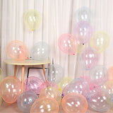 Popxstar 20Pcs 10inch Crystal Bubble Balloons Pastel Colorful Transparent Latex Balloons Birthday Party Decor Wedding Helium Globals