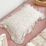 Popxstar INS Ruffle Edge Gauze 100% Cotton Princess Pillow Case 30X50 48X74cm Breathable Pillowcase Decorative for Home Bedding Bedroom