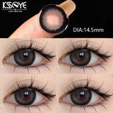2pcs Color Lens With Degree Purple Contact Lense Korea Natural Blue Contact Lens Beauty High Quality Contact Lense Yearly