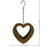 Decorative Retro Metal Plant Hangers Heart Shape Romantic Plant Hanging Basket Iron Plant Container Window Decor