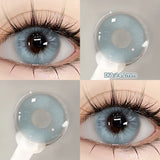 Popxstar  1 Pair(2pcs) Brown Beauty Colored Contact Lenses for Eyes Purple Halloween Lens Big Eye Lens Natural Look Gray Blue Lens