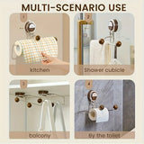 Popxstar Suction Cup Roll Paper Holder Wall Mounted Paper Towel Hanger Utensils for The Kitchen Paper Roll Holder Kitchens Accessories