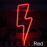 Creative LED Lightning-shaped Festival Home Atmosphere Lamp, Stylish Neon-style Design, Multicolor Light Decor