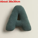 Popxstar  Ins 26 English Letters Plush Throw Pillow Soft Stuffed Kids Toys Dolls Sofa Cushion Room Decor Shooting Props for Children Gifts