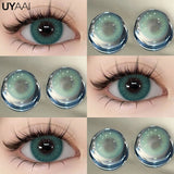 Popxstar  1 Pair Colored Contact Lenses for Eyes Natural Fashion Lenses Gray Beauty Pupils Blue Eye Lenses Cosmetics Soft Lenses