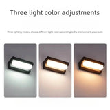 Waterproof LED Solar Lights Energy-Saving Drill-Free Solar Powered Lamp Three-Color Walled Lighting Outdoor Solar Lights