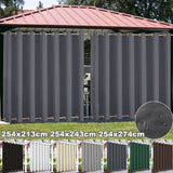 Popxstar Extra Large Blackout Windproof Outdoor Curtains Eyelets Top and Bottom Grommets Patio Waterproof Garden Thermal Curtains Drapes