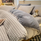 Popxstar  new 3D winter engraved thickened milk fleece double-sided fleece quilt cover coral fleece dormitory single quilt cover