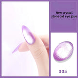 Popxstar Laser Rainbow Cat Eye Gel Magnetic Nails Polish Reflective Sparkling Glitter Gel Can Be Use on Any Color Nail Accesorios
