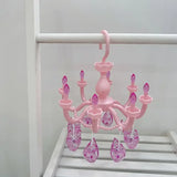 Popxstar Plastic Princess Style Beautiful Drying Rack Multi-functional Underwear Socks Clip Clothes Hanger Dryer Towels Cloth Drying Rack