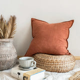 Popxstar Decoration Throw Pillow Cover Waist Pillowcase for Couch Cotton Linen Decorative Pillows for Sofa Bed Chair Durable Solid Color