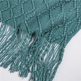 Popxstar  Summer Blanket for Bed Sofa Knitted Blanket With Tassel Nap Blankets Air Conditioning Blanket Soft Throw Blanket Bed Sheet Cover